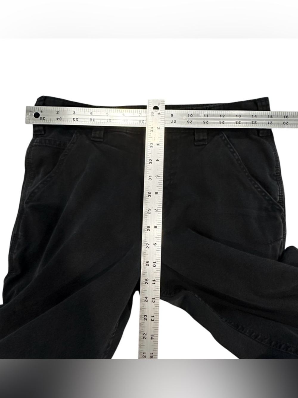 Carhartt Work Pants Black Relaxed Fit Rugged Flex Carpenter Construction 30x32 - Picture 9 of 9